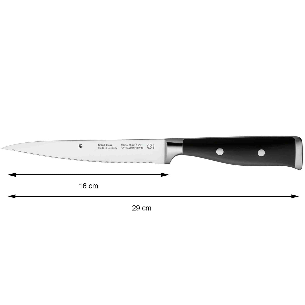 WMF 1891749992 Grand Class Performance Cut - Juego de Cuchillos de Cocina con Bloque Organizador (6 Piezas)
