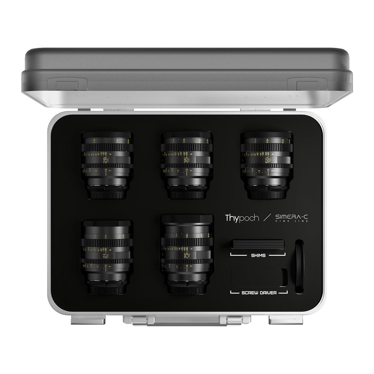 Thypoch Kit 5 Lentes Simera-C 21/28/35/50/75mm T1.5 (E Mount)