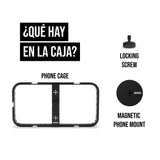Røde Phone Cage Caja Magnética para Grabar con el Teléfono Røde, con Roscas de 1/4 y 3/8 Pulgadas y Ranuras para Montaje de Zapata Fría, compatible con MagSafe