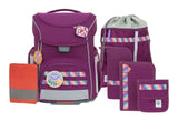 Lässig Set de Mochila Escolar de 7 Piezas para niños/School Set Slim Unique Lilac