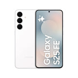 Samsung Galaxy S25 FE 256GB, Teléfono Móvil con IA, Marco Ligero 7,5mm, Pantalla FHD+ 6,7", Cámara 50MP, Exynos 2400, 8GB RAM, Garantía Fabricante 3 Años + 1 Año Extra, Blanco (Versión Española)