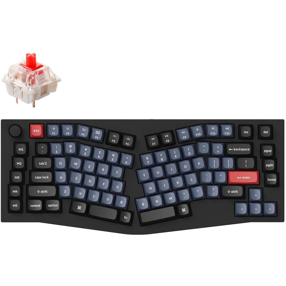 Keychron Llave Q10 Alice ALU RGB Gat Red BK H Q10-M1-DE