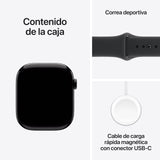 Apple Watch Series 11 GPS+Cellular con Caja de Aluminio en Negro Azabache de 46 mm y Correa Deportiva Negra-Talla M/L.Calidad del Sueño,monitores de entreno y Salud,Pantalla Siempre Activa