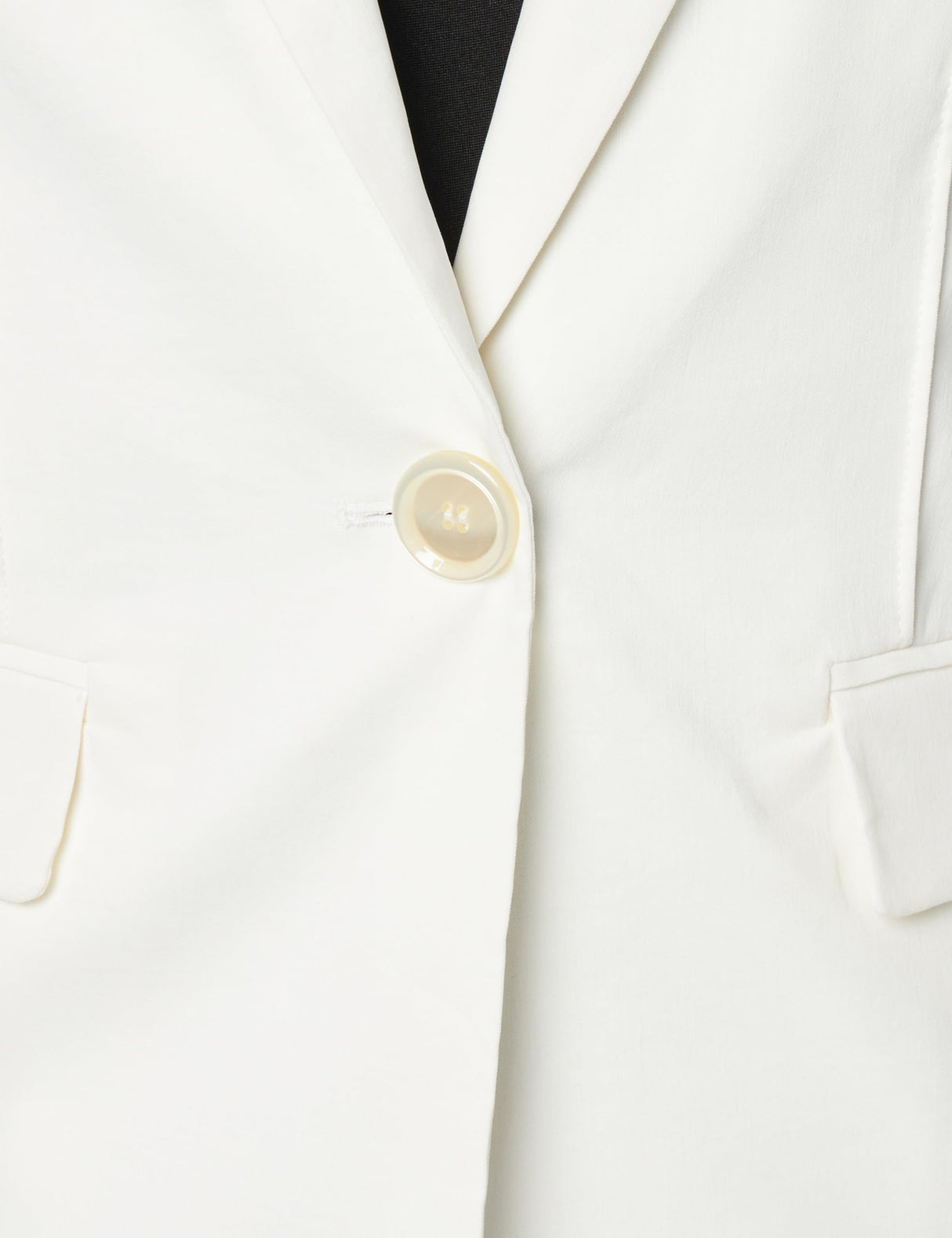 Pinko Ghera-Chaqueta de Lino elástico con botón Efecto nácar Blazer, Z07_Blanco Seda, 44 para Mujer