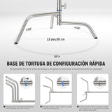 NEEWER Soporte C de Acero Inoxidable de 3,2m con Brazo de Pértigaa, Varilla Central más Gruesa, Carga Máxima 20kg, Fotografía Luz Soporte con Brazo de 1,27m para Monolight Softbox, SC320Q