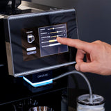 Cecotec Cafetera Superautomática Táctil Cremmaet Touch OCS. 1500W, 19 Bares, Pantalla TFT, Sistema Thermoblock, Limpieza Automática, Depósito de 400g de Café en Grano, 2L de Agua y 600ml de Leche