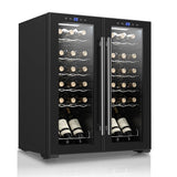SVAN Vinoteca 36 Botellas Negro SVN3600D2. 60W, Display LED táctil, Pantalla Digital Exterior, 12 Rejillas Metálicas, Clase de Eficiencia Enérgetica G