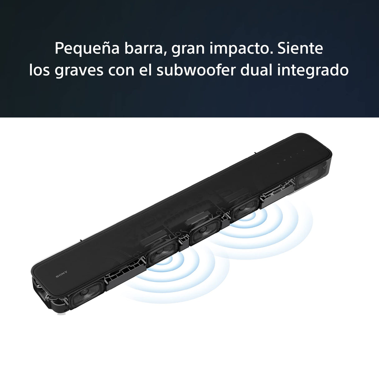 Sony HT-S2000 Barra de Sonido TV con Bluetooth, pequeña y compacta, Dolby Atmos, 3.1 Canales