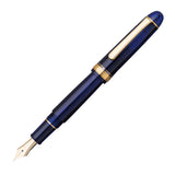 PLATINUM Pluma estilográfica japonesa #3776 Century Gold Trim Chartres Blue B/Azul/0,44-0,54 mm/Hecho a Mano/Pluma de Oro de 14 quilates/con caja de regalo/pluma estilográfica