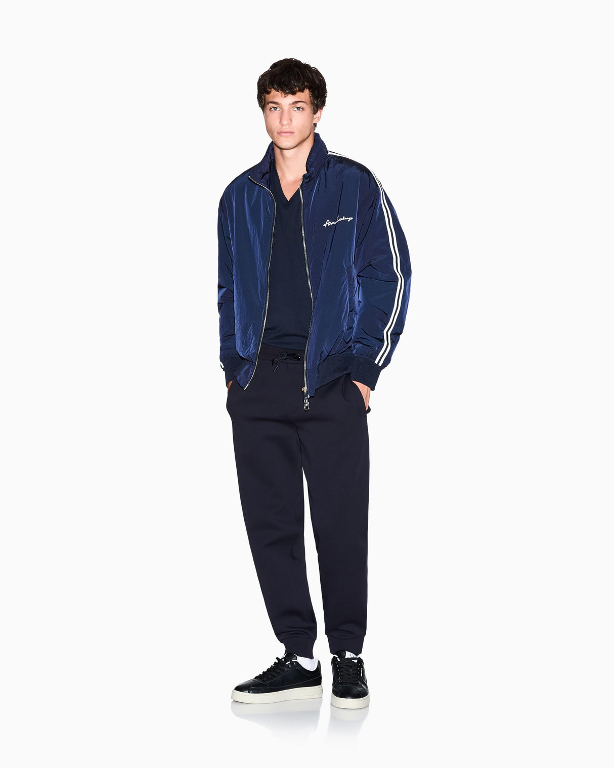 Armani Exchange Icon Project, Emboidered Logo Pantalones Deportivos, Azul Marino Profundo, M para Hombre