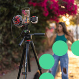 JOBY Compact Advanced Kit, Trípode de Cámara/Smartphone con Rótula 3 vías, Montura Univ. ¼-20 pulg., Pinza de Teléfono y Bolsa, CSC, DSLR, Sin Espejo, Móvil, Negro para Fotografía, Vídeo, Vlogging