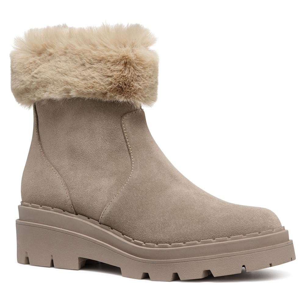 Geox D Felleny G, Bota de Tobillo Mujer, Taupe Beige, 37 EU