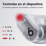 Beats Studio Buds + | Auriculares Totalmente inalámbricos con cancelación de Ruido, Mejor compatibilidad con Apple y Android, micrófono Integrado, Bluetooth, Resistencia al Sudor - Transparente