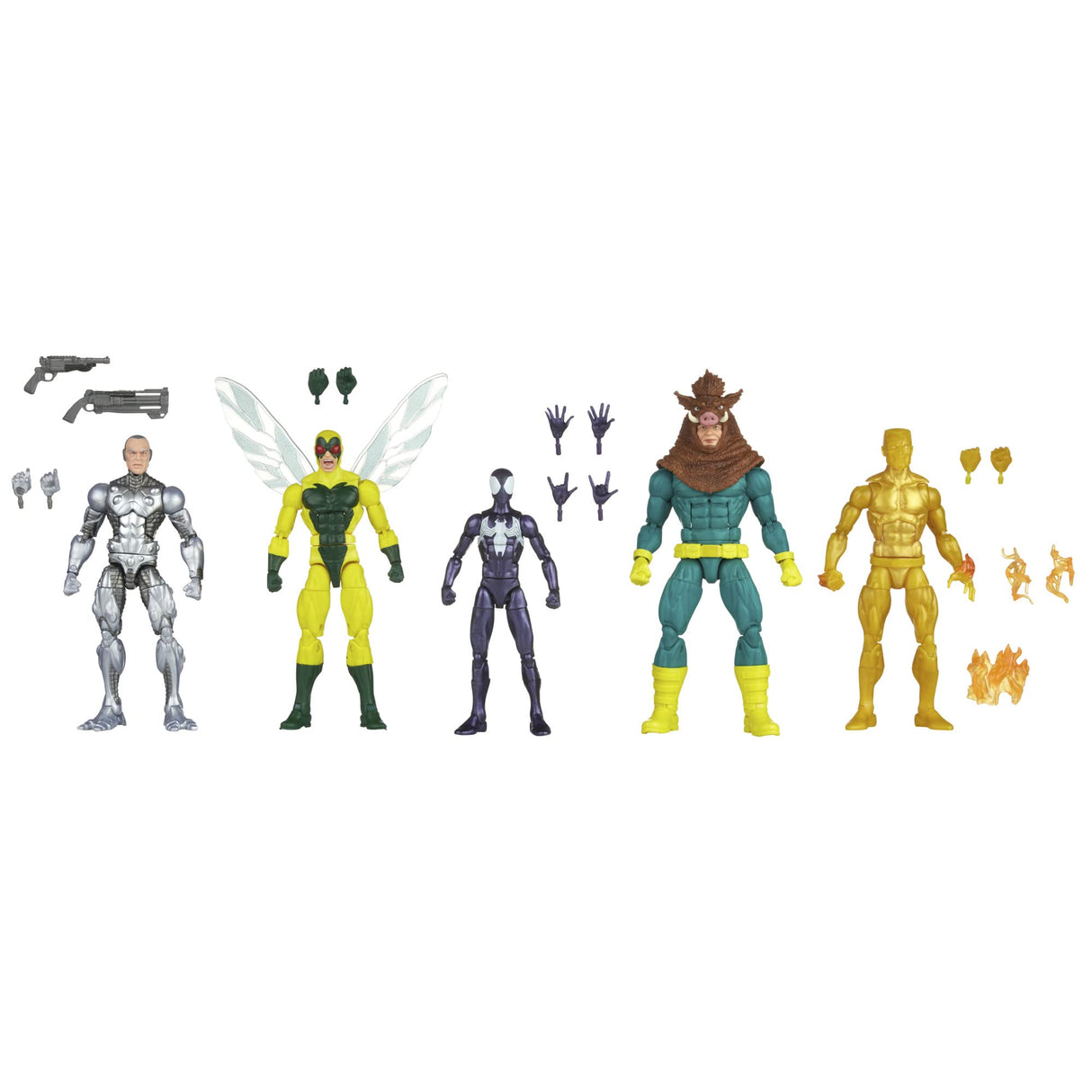 Hasbro Marvel Legends Series Spider-Man Toy - Paquete de 5 Figuras de acción coleccionables a Escala de 6 Pulgadas, 14 Accesorios, niños a Partir de 4 años, Multicolor (F3479), Exclusivo en Amazon