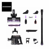 Taurus - Aspirador escoba HS-2900, 3-in-1: escoba eléctrica, de mano y vertical, Autonomía 50 min, Filtro EPA, Modo Eco y Turbo, Zapata con 2 cepillos intercambiables, Set accesorios, Negro