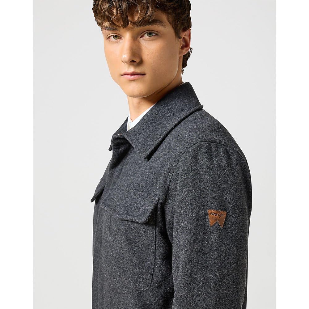 Wrangler Chaqueta de transición, Gris, S para Hombre