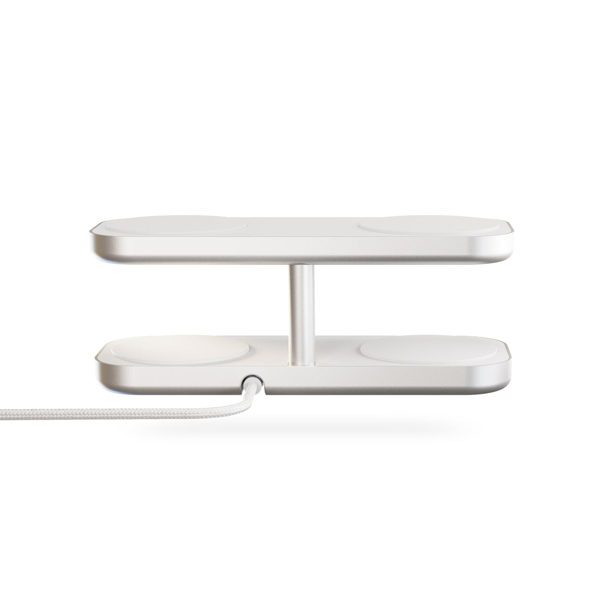 Zens Otterbox Quattro Wireless Charger Pro 4, Cargador inalámbrico MagSafe y Qi2 de 15 W para iPhone/AirPods, Incluye Adaptador de Corriente de 65 W (EU/UK/US) y Cable Integrado de 1,5 m, Blanco