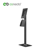 Conecto Soporte de Suelo para Tablet, con Carcasa de para Tab A 10.1 (2019)/ Tab A7/ S6 Lite 10.4/10.5"/11 y iPad 5/6/7/8/9/ iPad Air 9.7"/ 10.5"/10.9 "/iPad Air 9,7"/10,5"/11, Negro