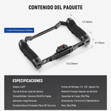 NEEWER Jaula Cámara Video Rig con Placa Liberación Rápida Arca, Empuñadura Dual, Roscas ARRI 3/8" y 1/4", Zapata Fría, Cage Estabilizador Universal Compatible con SmallRig NEEWER Placa Base, CA077