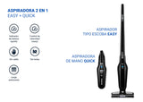 Nilfisk Aspirador de escoba y de mano Easy 2 en 1, sin bolsa, sin cable, recargable, 28 V, blanco