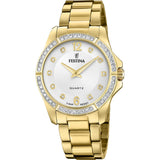 Festina Reloj Mujer F20596/1 Mademoiselle Caja de Acero Inoxidable 316l Dorado Correa de Acero Inoxidable 316l Dorado