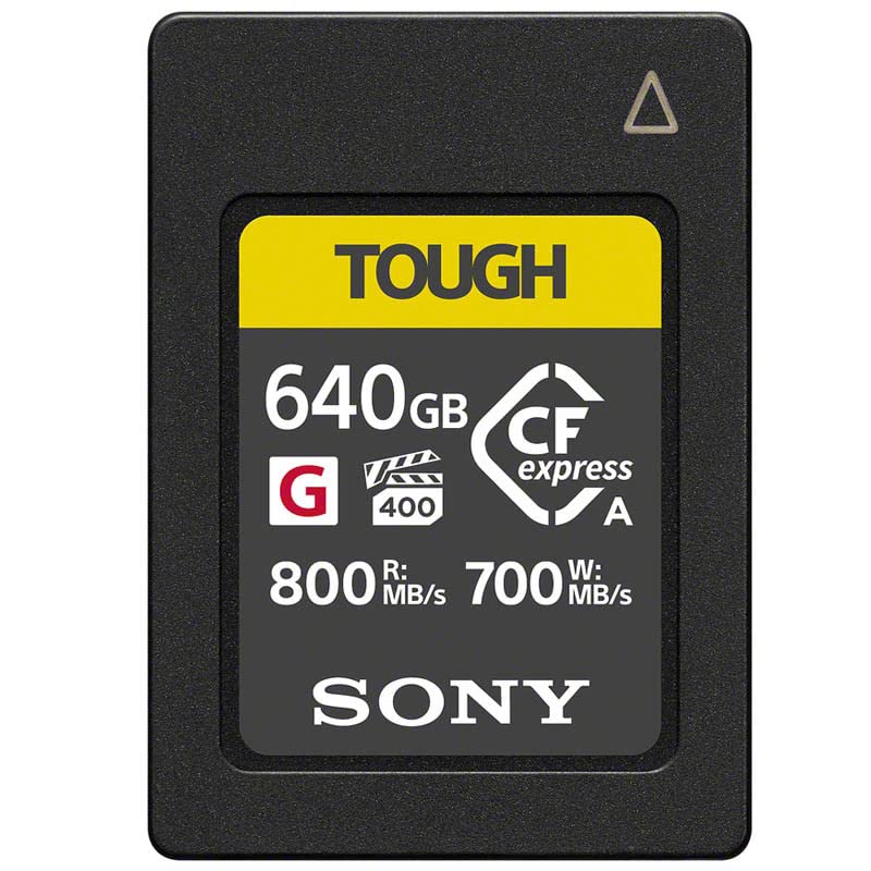 Sony VPG400 Tough CFexpress - Tarjeta de Memoria Flash de Alta Velocidad (Clase G, 640 GB, Tipo A (800 MB/s de Lectura y 700 MB/s de Escritura) - CEA-G640T