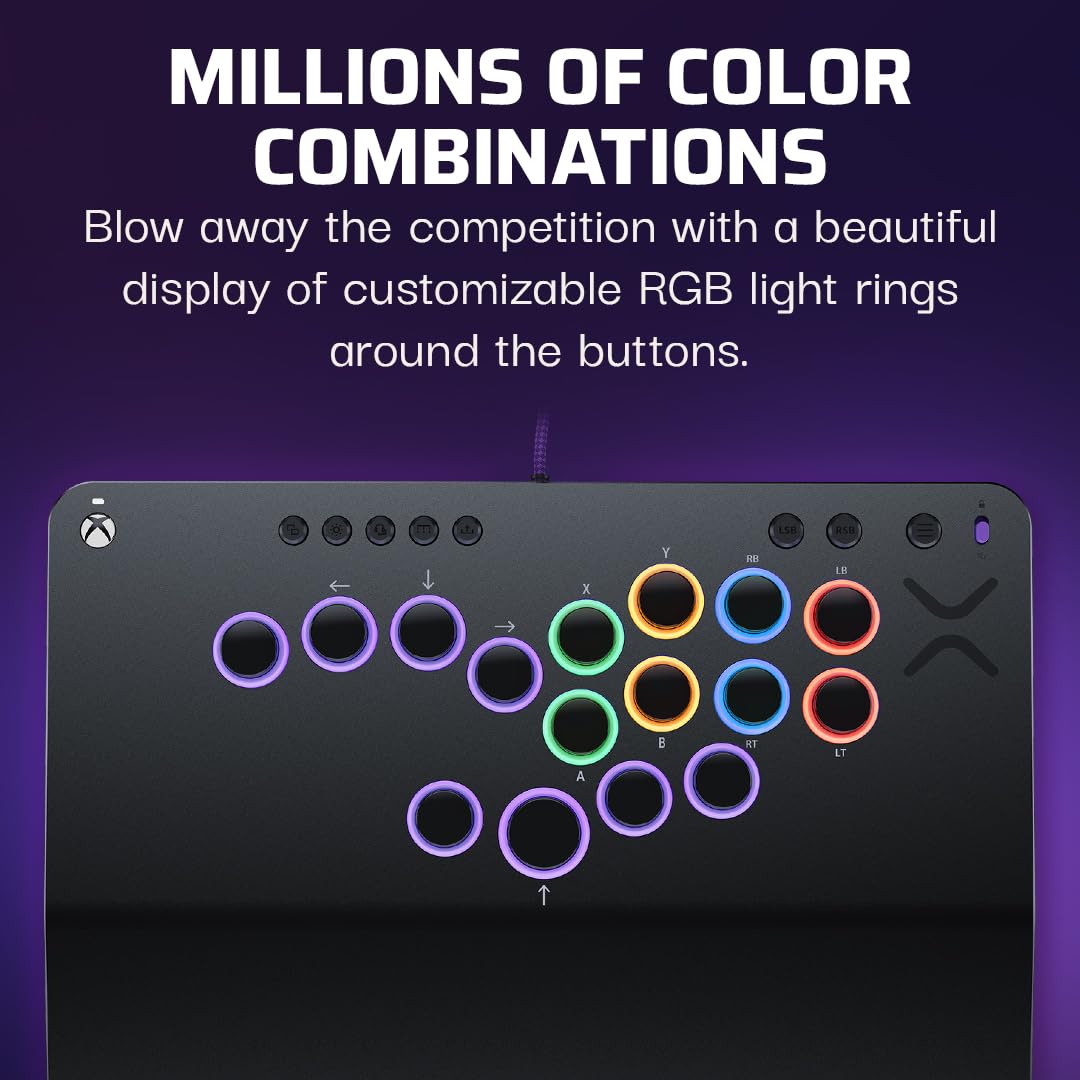 Turtle Beach Victrix Pro KO Leverless All Button Fight Stick, Officially Licensed for Xbox Series X|S, Xbox One, Windows 10/11 PC, Customizable eSports Tournament Ready Controller, Gray