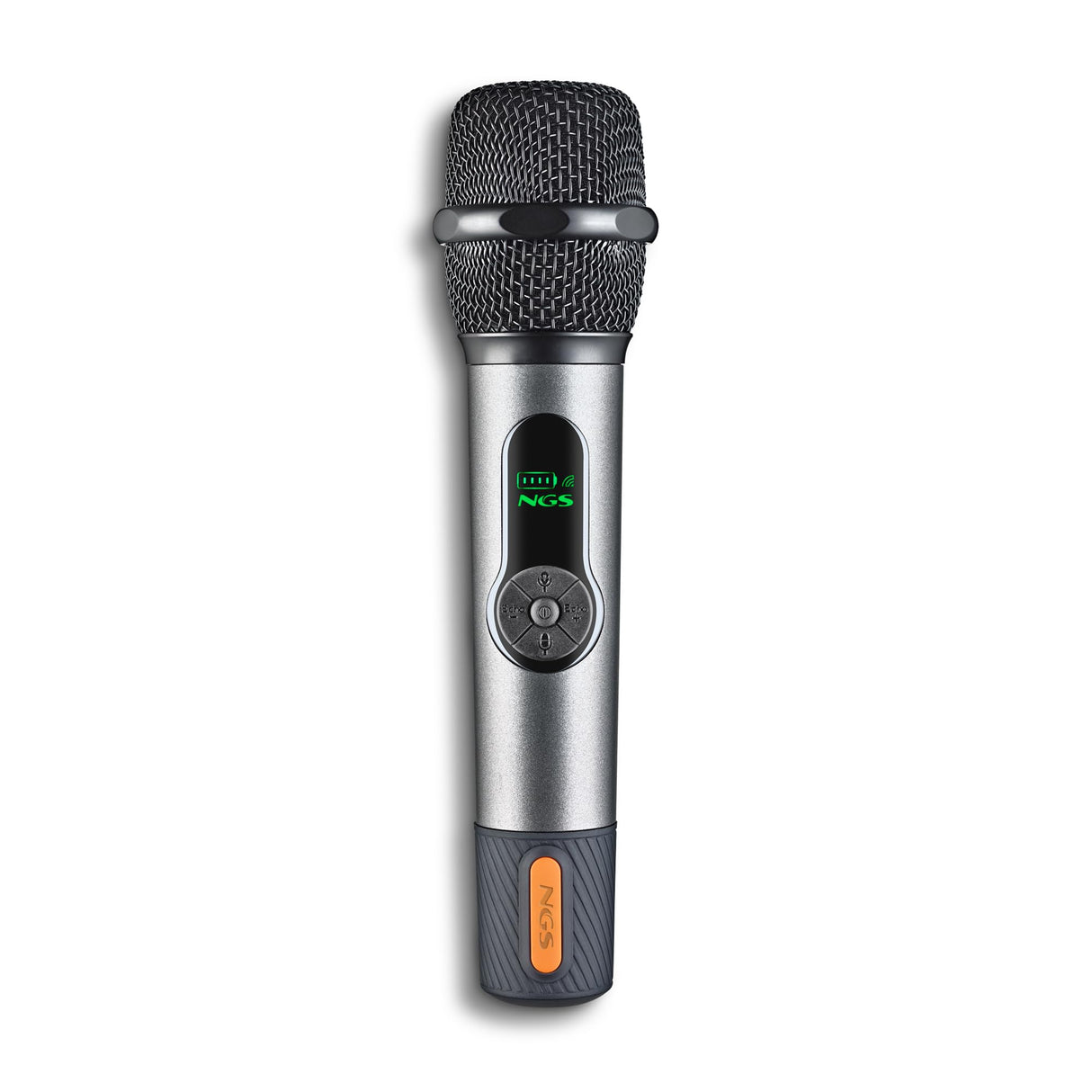 NGS Singer Star Duo – Pack 2 Micrófonos Inalámbricos Dinámico 2,4GHz, Autonomía 30h, Control de Volumen y Eco, Indicador de Batería, Conexión Jack 3,5mm y 6,3mm – Ideal para Karaokes y Eventos