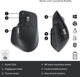Logitech MX Master 3S - Ratón inalámbrico de Rendimiento con Desplazamiento ultrarrápido, USB-C, Bluetooth, Windows, Linux, Cromado, Gris Oscuro