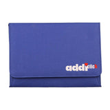 Addi Punta Larga de Encaje Click Novel Long Needle Case, Metal, Red/Blue/Silver, Talla única