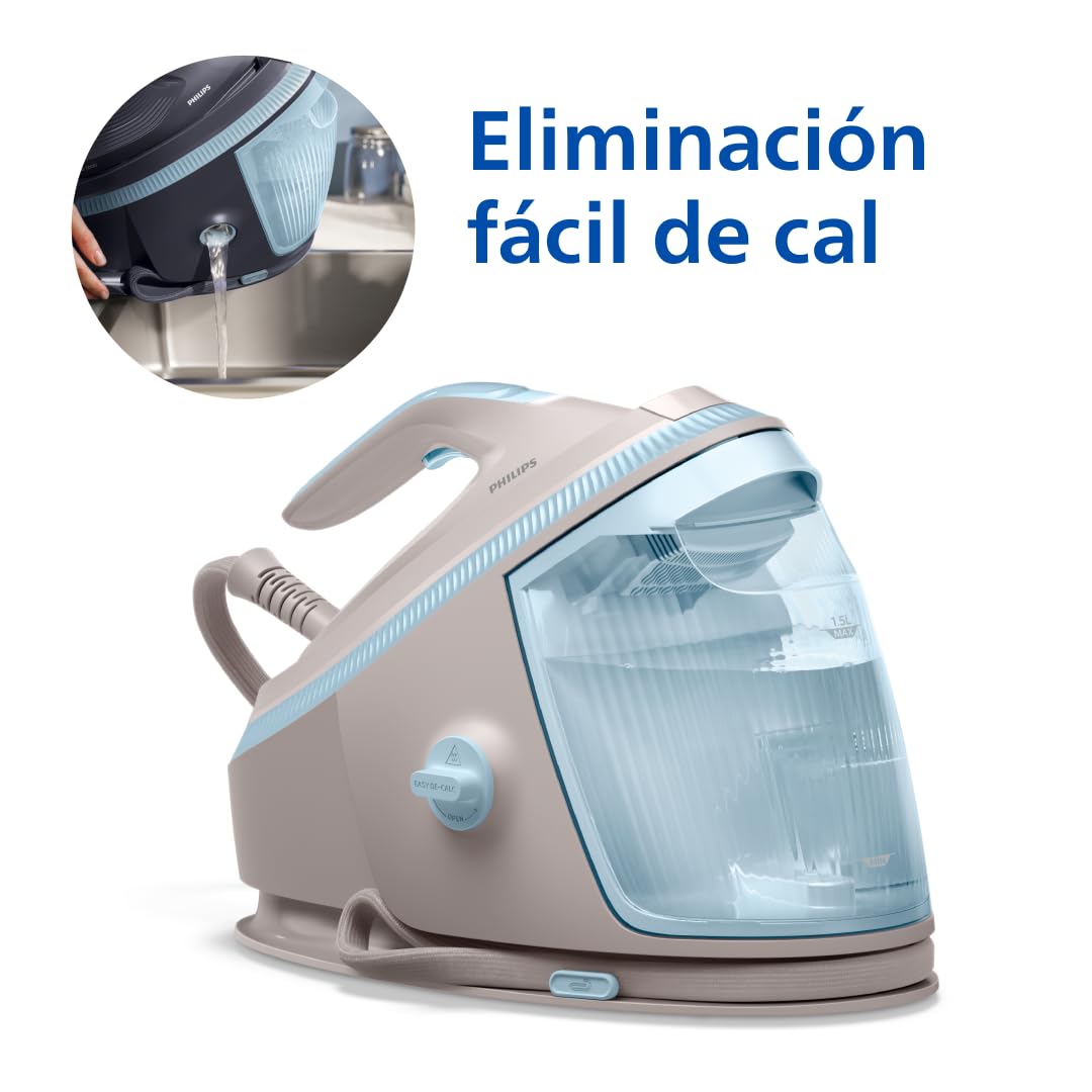 Philips PerfectCare Centro de planchado Serie 7000, golpe de vapor de 600g, suela SteamGlide Elite de 8,5 bares (PSG7200/60)