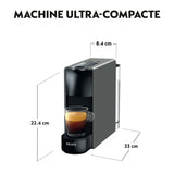 Krups Nespresso Essenza Mini Intensa Cafetera de Cápsulas de Café Barista, 2 Tamaños de Taza, Espresso, Lungo, Diseño Ultra Compacto, Automático YY2911FD, 0.6 litros