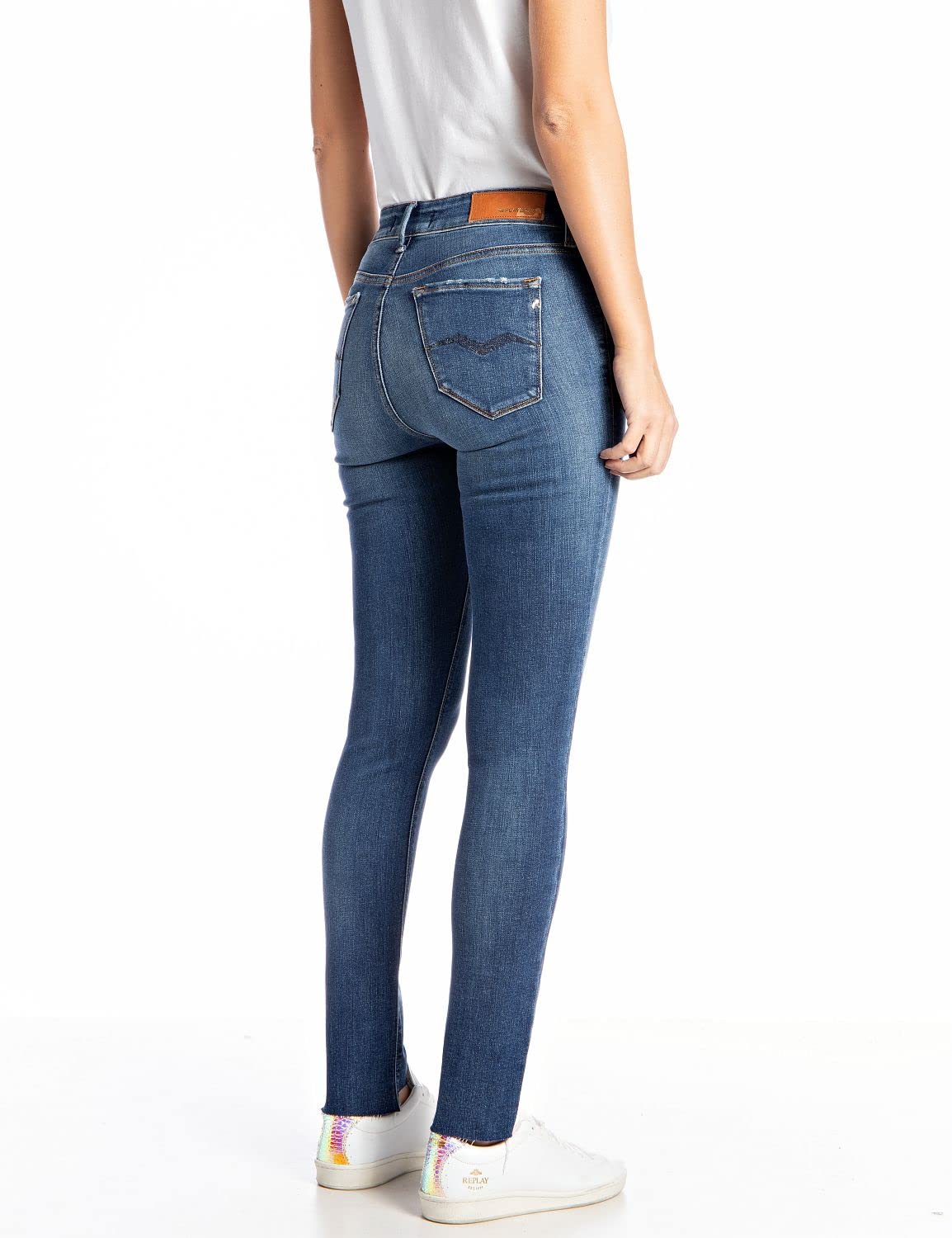 REPLAY Lucia, Jeans Mujer, Azul (009 Azul Medio), 27W / 30L