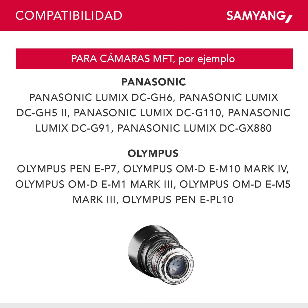 Samyang 7,5/F 3,5 UMC Fish-Eye MFT - Objetivo fotográfico para Micro Cuatro Tercios, Negro