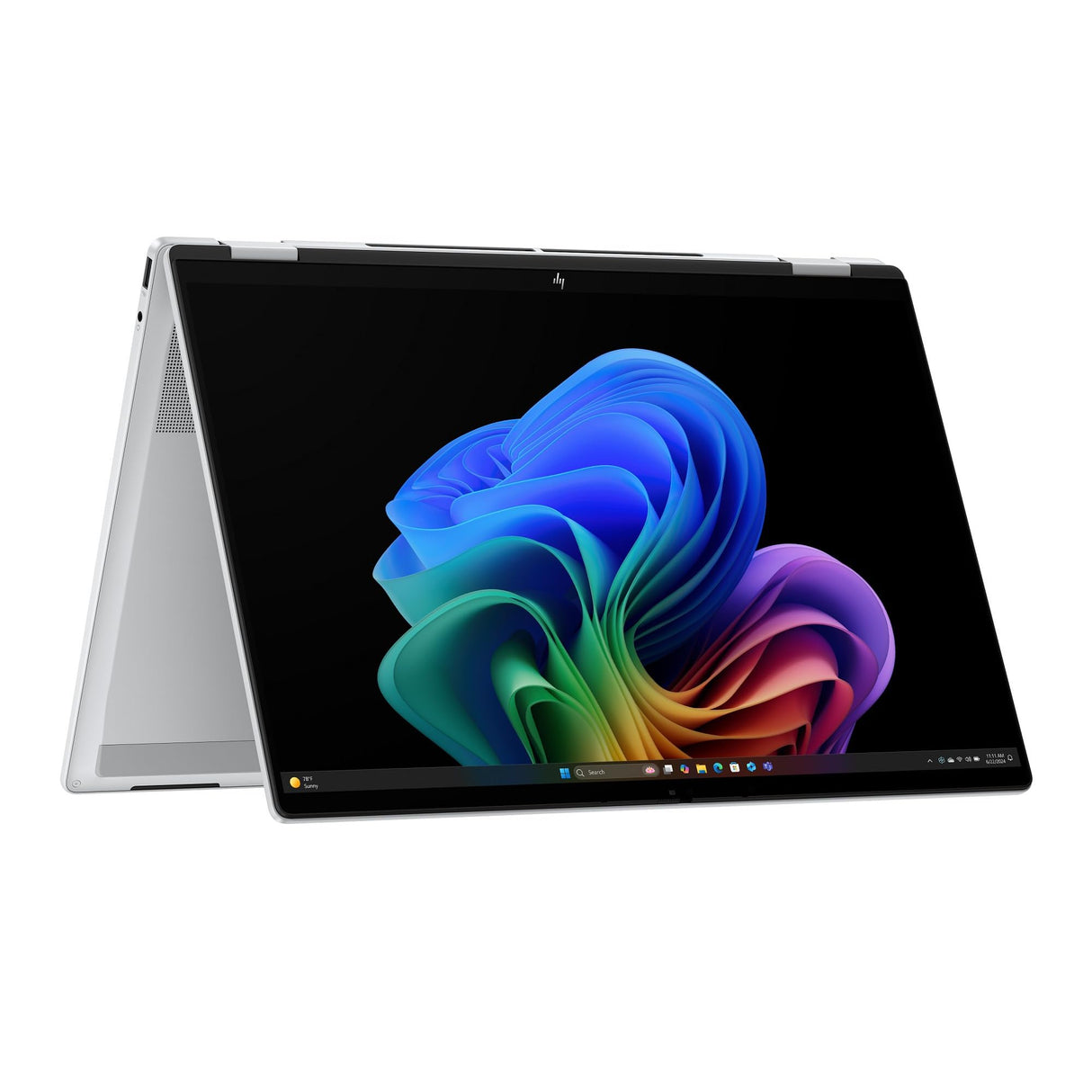 HP Omnibook X Flip - Ordenador portátil Convertible de 16" 3K OLED táctil (Intel Ultra 7-258V EVO, 32GB RAM, 1TB SSD, Intel ARC Graphics, Windows 11 Home) Silver - Teclado QWERTY Español