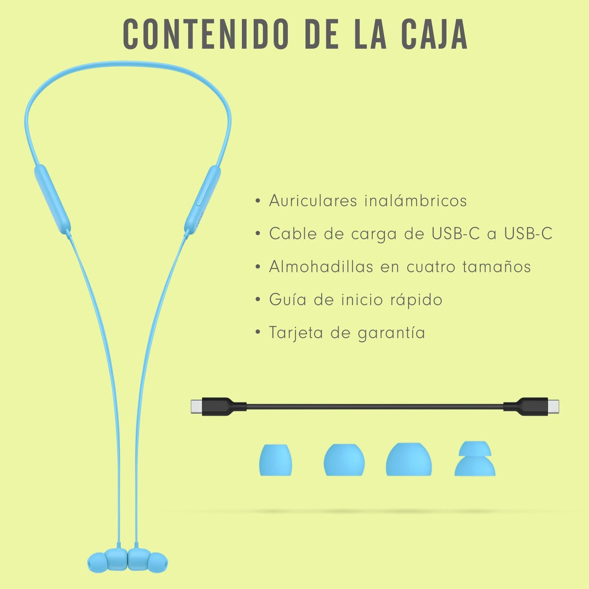 Beats Auriculares inalámbricos Flex – Chip Apple W1, Auriculares magnéticos, Bluetooth de Clase 1, 12 Horas de Sonido ininterrumpido - Azul