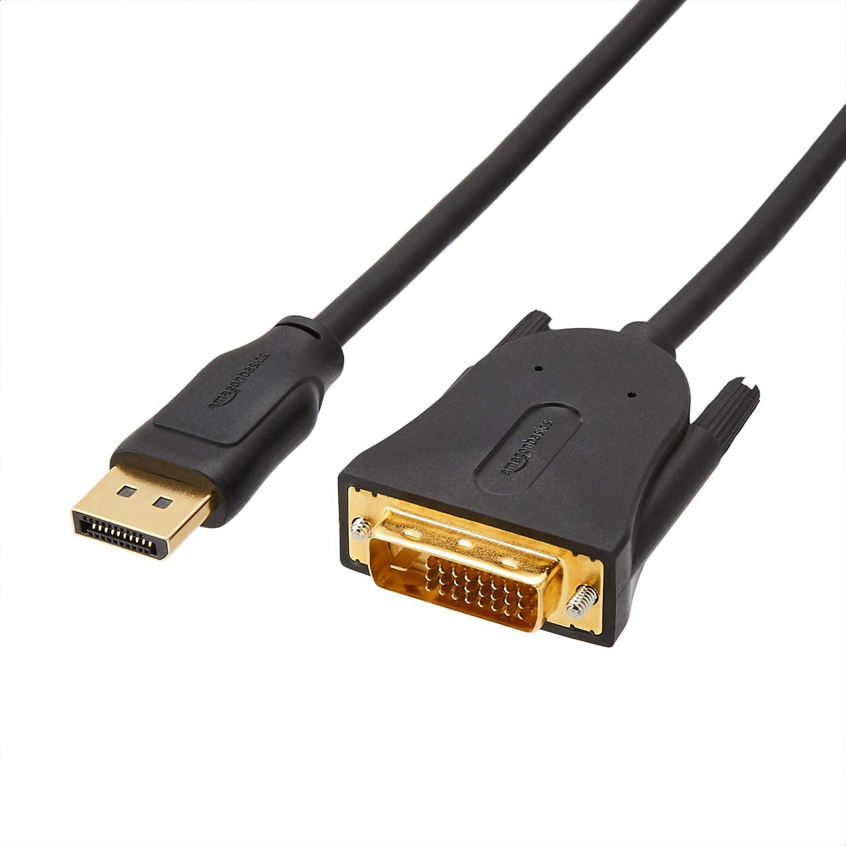 Amazon Basics Cable de DisplayPort a DVI, 1.8 m, 10 Unidad, 15 m, Negro
