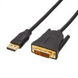 Amazon Basics Cable de DisplayPort a DVI, 1.8 m, 10 Unidad, 15 m, Negro