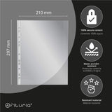 Pack Paquete de 500 Folios Navigator Universal A4 80gr + Fundas Multitaladro Plástico para Folios, Paquete de Folios Din A4 - Ofituria (2500 hojas + 100 fundas)