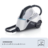 Ariete 4145/2 Limpiadora de vapor con 10 accesorios, 1500 W, color blanco