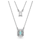Swarovski Collar Millenia para Mujer, Cristal Color Menta, en Baño de Rodio, Colección Millenia de Swarovski
