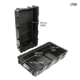 PELI 1780 contenedor de transporte profesional extremadamente resistente, IP67 estanco e impermeable al polvo, 216L de capacidad, fabricado en EE.UU., sin espuma, color negro