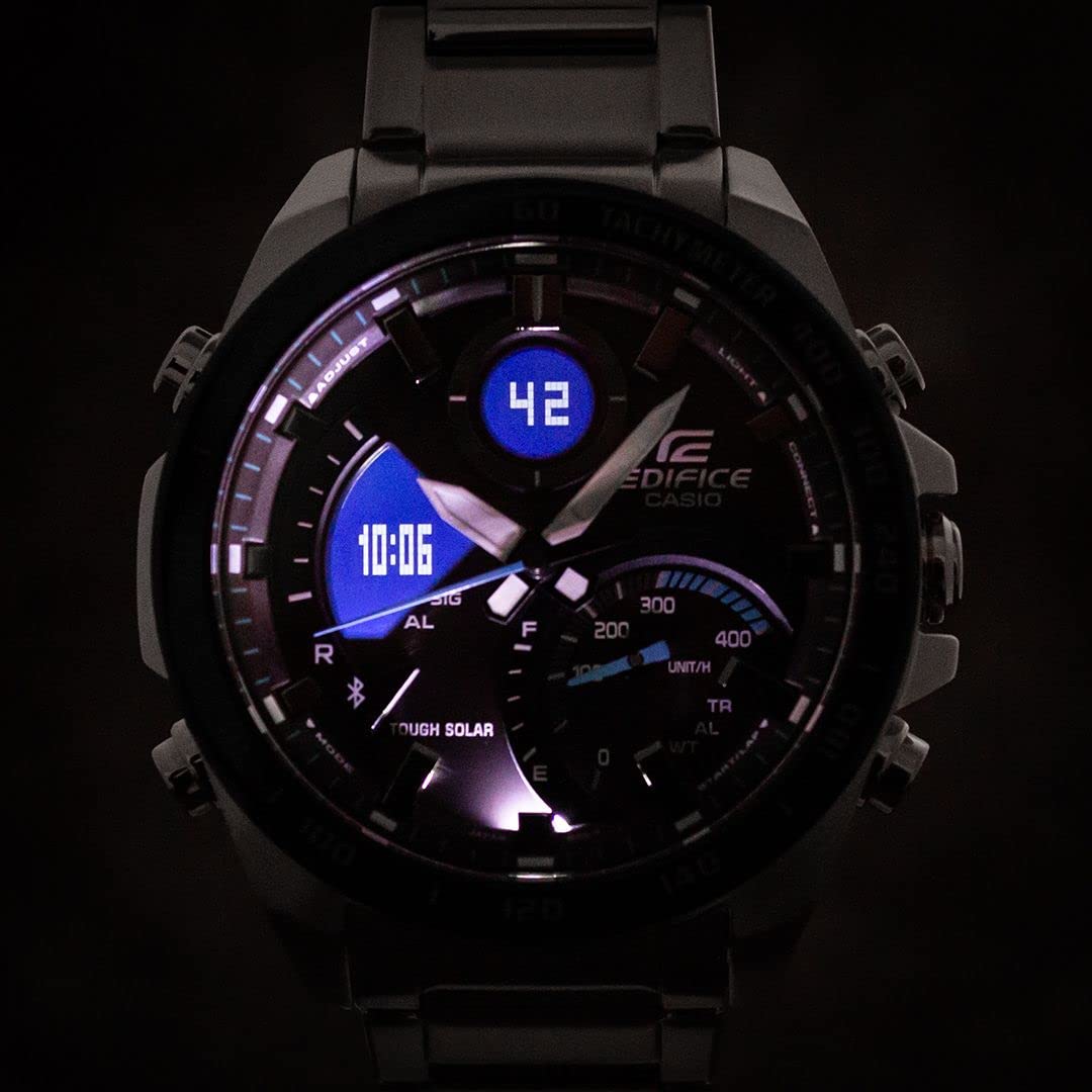 Montre - CASIO - ECB-900DB-1BER - 51,5mm - Solaire - Bluetooth - Étanche 10 bars