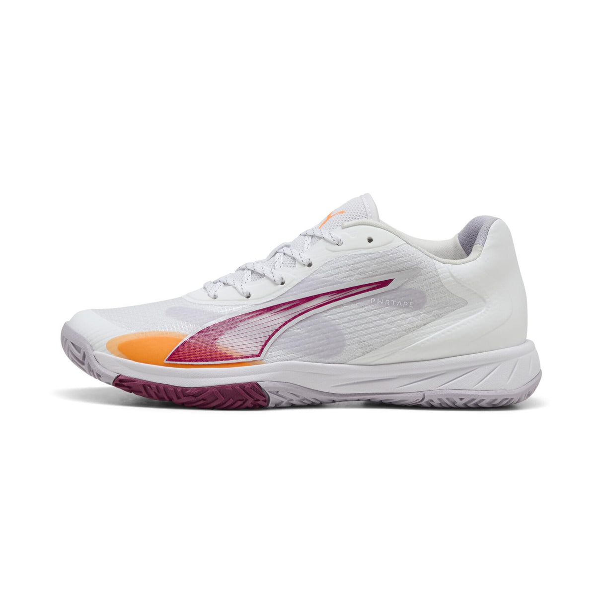 PUMA Accelerate Turbo W+ 4, Zapato de Tribunal Interior Mujer, White Berry Lilac Crush Heat Fire, 41 EU