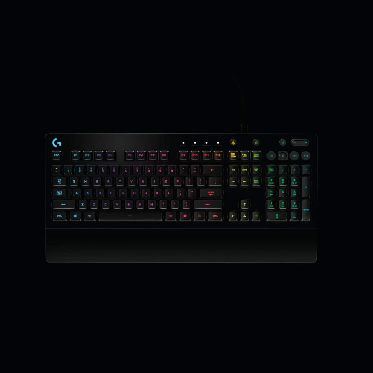 G213 Prodigy Gaming Keyboard, LIGHTSYNC RGB, Mech-Dome Llaves, Resistente a derrames, Botones Multimedia, AZERTY Belga Layout - Negro
