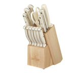KASANOVA - Bloque de madera con 11 cuchillos, tijeras y afilador, bloque porta cuchillos de cocina, set completo para cocina