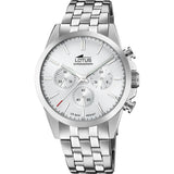 Lotus Reloj Hombre 18989/1 Chrono Caja de Acero Inoxidable 316l Plateado Correa de Acero Inoxidable 316l Plateado