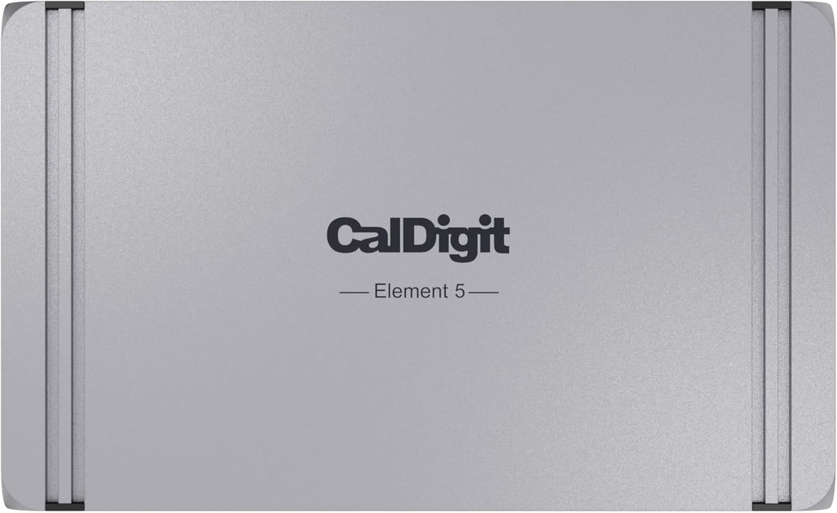 CalDigit E5 - Thunderbolt 5 Element 5 Hub - 9-Puerto, 4 x Thunderbolt 5/USB4 v2 Puertos, 3xUSB-A y 2xUSB-C 10Gb/s Puertos, Single 8K, Dual 6K/8K, Oro Dual 4K@240Hz Displays, 90W Charging, 0,8 m Cable