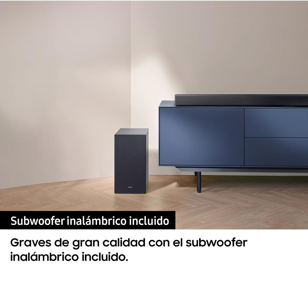 Samsung Barra de Sonido HW-C430/ZF - Subwoofer inalámbrico incluido, Dolby Digital 2.1, Modo Juego, Bluetooth 4.2 Power On y One Remote Control