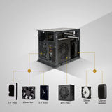 SilverStone Technology SUGO 16, Negro, Chasis Cubo Mini-ITX Fabricado Totalmente en Acero, SST-SG16B (Negro)
